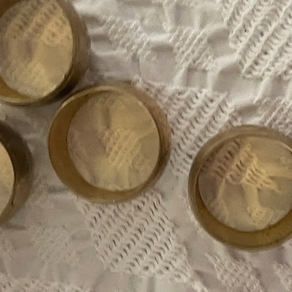 Vintage Brass hanmered napkin rings set of 4